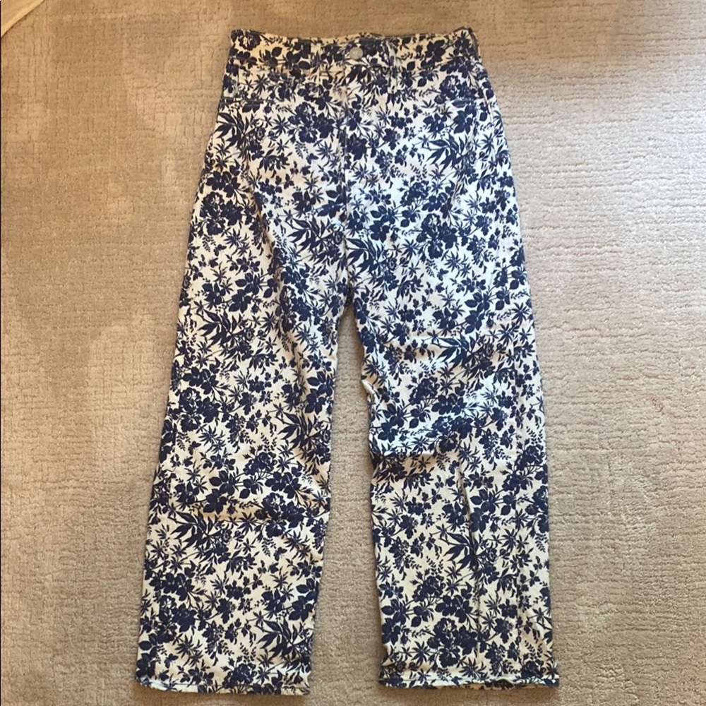 J. Crew Women's High Rise Jeans - Blue Floral